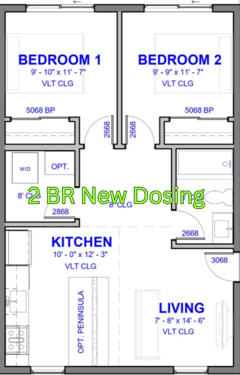 2 Bedroom New Construction Dosing System