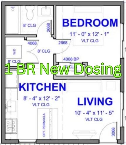 1 Bedroom New Construction Dosing System