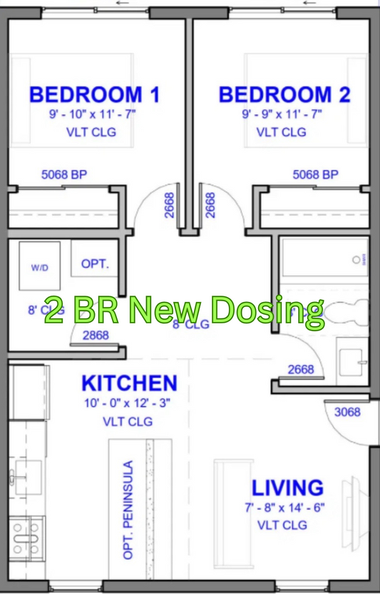 2 Bedroom New Construction Dosing System
