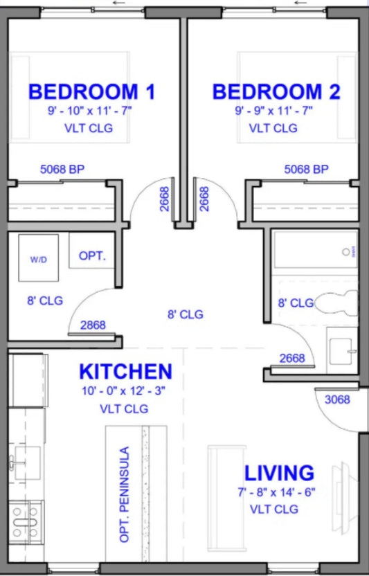 2 Bedroom New Construction System