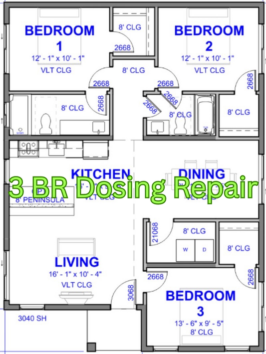 3 Bedroom Repair Dosing System