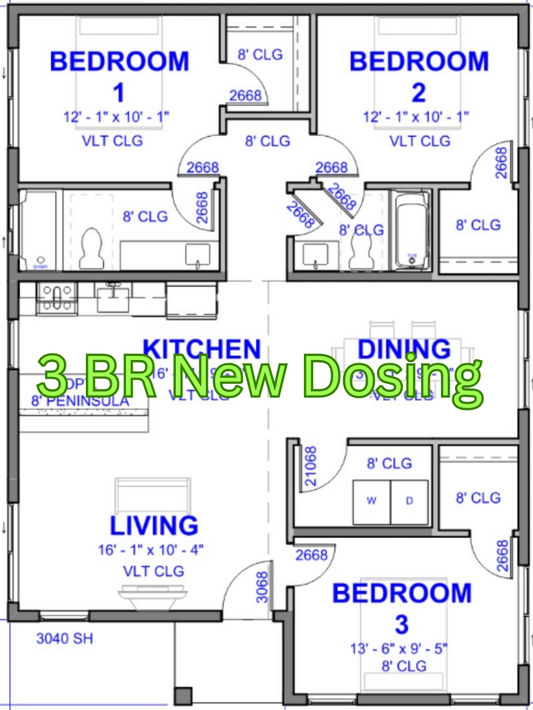 3 Bedroom New Construction Dosing System