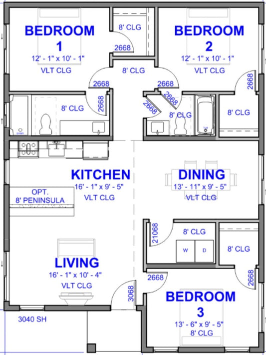 3 Bedroom New Construction System
