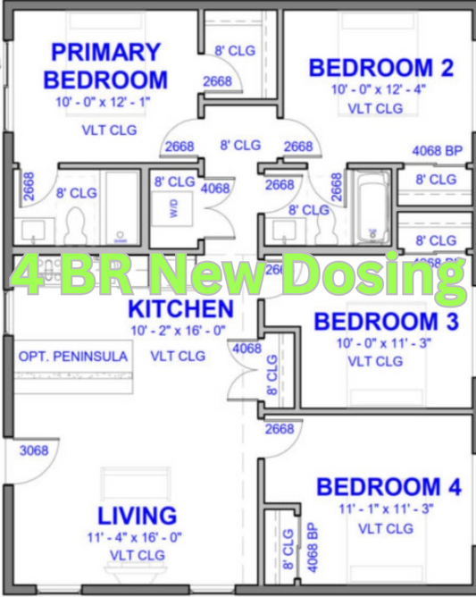 4 Bedroom New Construction Dosing System